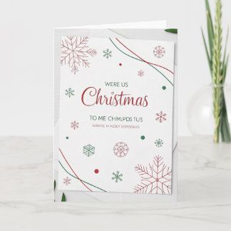 Elegant Christmas Greeting Cards – Red & Green Hol