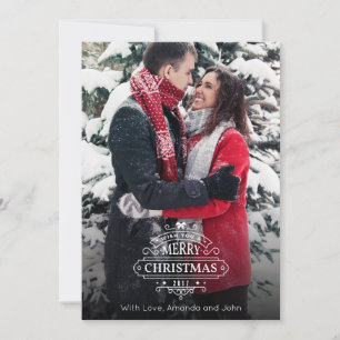 Elegant Christmas Greetings Photo Card