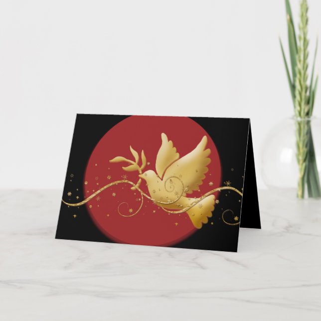 Elegant Christmas holiday dove peace (Front)