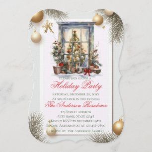 Elegant Christmas Holiday Invitation