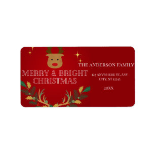 Elegant Christmas Holiday Label