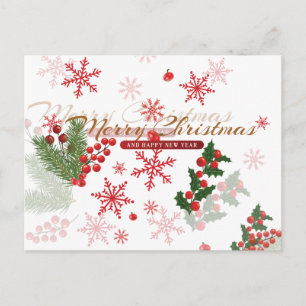 Elegant Christmas Holiday Postcard