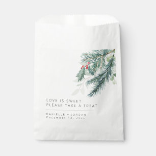 Elegant Christmas Holiday Wedding  Favour Bag