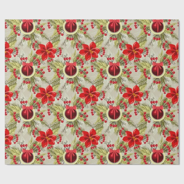 Elegant Christmas/Holiday Wrapping Paper (Flat)
