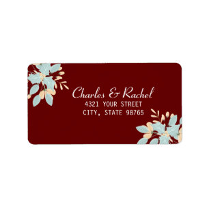 Elegant Christmas Holly Winter Botanicals Label