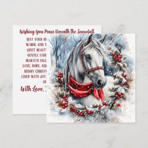 Elegant Christmas Horse with Winter Wreath Custom