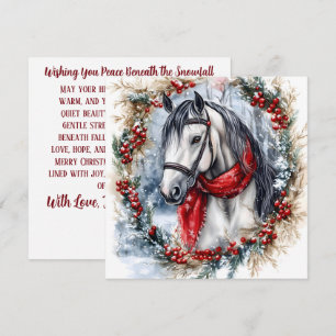 Elegant Christmas Horse with Winter Wreath Custom