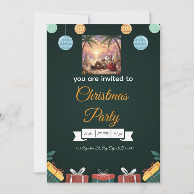 Elegant Christmas Invitation – A Festive Design  (Front)