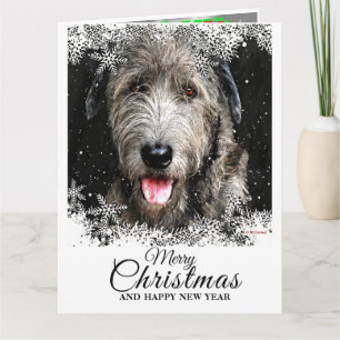 Elegant Christmas Irish Wolfhound Card