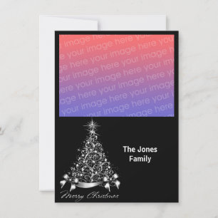 Elegant Christmas Letter Photo Flat Holiday Card