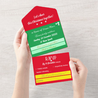 Elegant Christmas Lunch Invitation