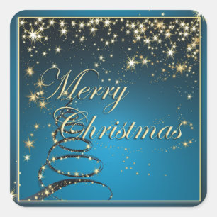 Elegant Christmas Magic Stars Sticker