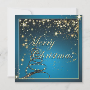 Elegant Christmas Magic Tree Greeting Holiday Card