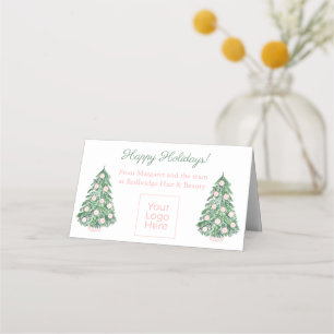 Elegant Christmas Marketing Gift Bag Topper Card