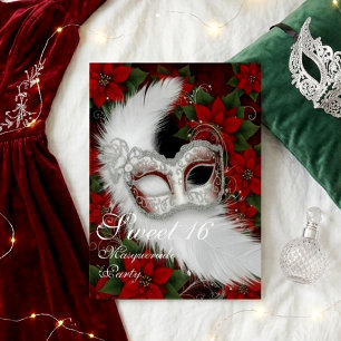 Elegant Christmas Masquerade Sweet 16 Birthday