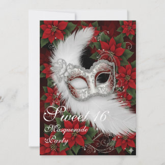 Elegant Christmas Masquerade Sweet 16 Birthday