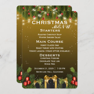 Elegant Christmas Menu