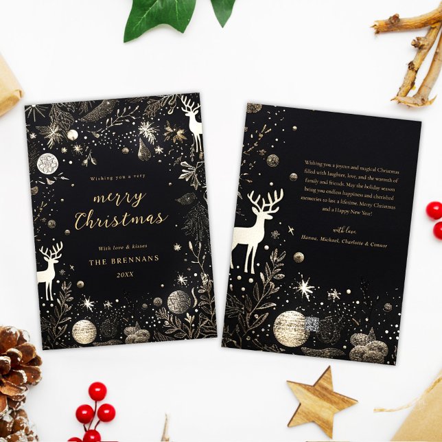 Elegant Christmas Modern Festive Winter Wonderland Holiday Card (Elegant Christmas Modern Festive Winter Wonderland Holiday Card)
