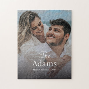 Elegant Christmas   Modern Trendy Fun Couple  Jigsaw Puzzle