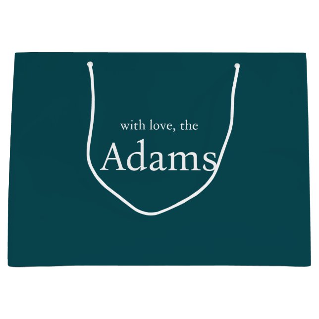 Elegant Christmas | Modern Trendy Fun Couple  Large Gift Bag (Front)