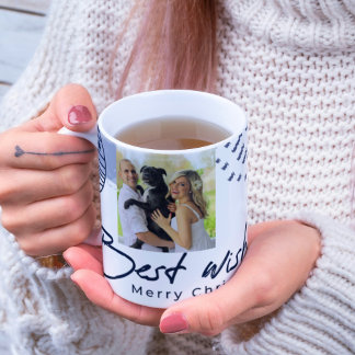 Elegant Christmas Mug with Personalised Photo