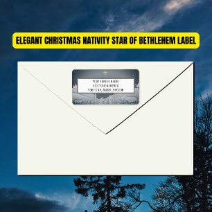Elegant Christmas Nativity Star Of Bethlehem Label