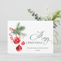Elegant Christmas Ornament Corporate Greeting