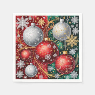 Elegant Christmas Ornament Napkin
