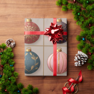 Elegant Christmas Ornament Wrapping Paper