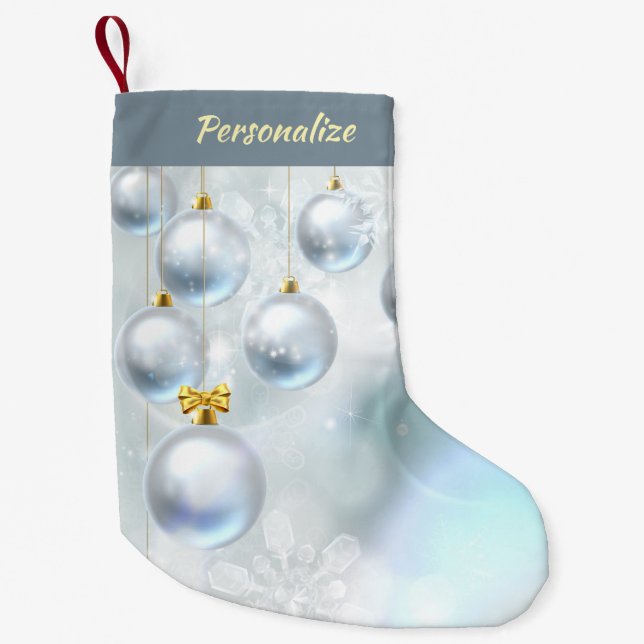 Elegant Christmas Ornaments Christmas Holiday Small Christmas Stocking (Front)
