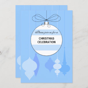Elegant Christmas Ornaments Party Invitation