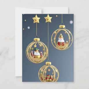Elegant Christmas Ornaments Postcard