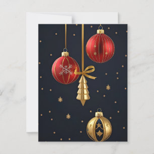 Elegant Christmas Ornaments Postcard
