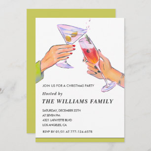 Elegant Christmas Party  Cocktail Party Invitation