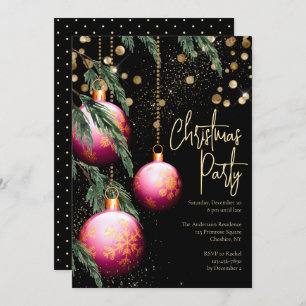 Elegant Christmas Party Custom  Invitation