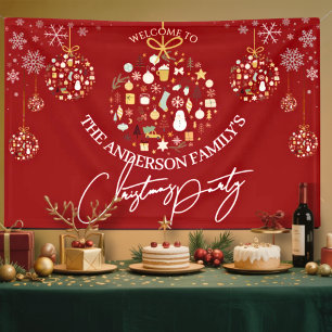 Elegant Christmas Party Festive Holiday Minimalist Banner