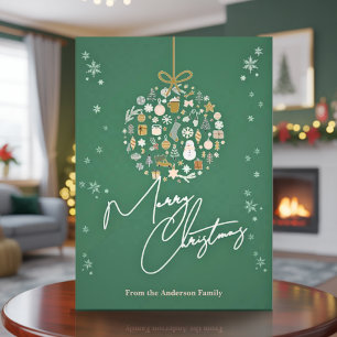Elegant Christmas Party Festive Holiday Minimalist Card