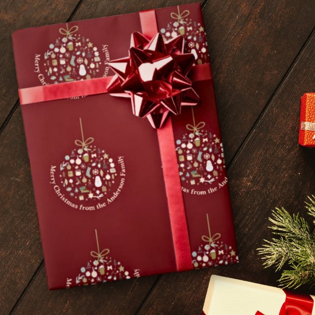 Elegant Christmas Party Festive Holiday Minimalist Wrapping Paper (Creator Uploaded)