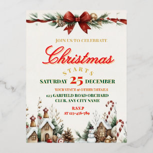 Elegant Christmas Party Invitation