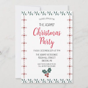 Elegant Christmas Party Invitation