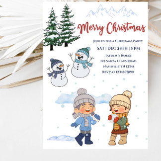 Elegant Christmas Party Invitation