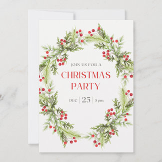 Elegant Christmas Party Invitation