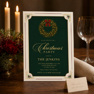 Elegant Christmas Party Invitation Holiday Invite