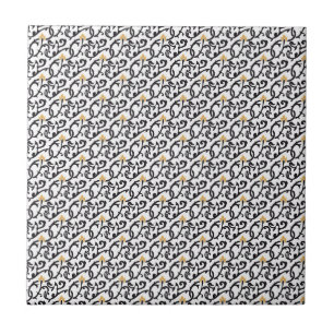 Elegant Christmas Pattern Ceramic Tile
