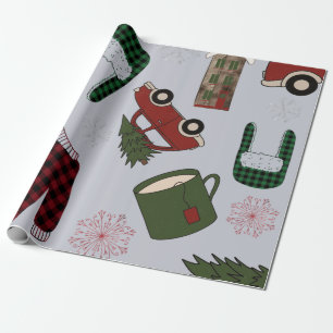 Elegant Christmas Pattern   Wrapping Paper