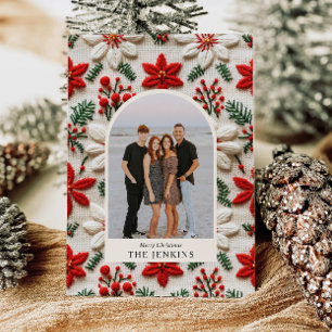 Elegant Christmas Photo Arch  Holiday Card