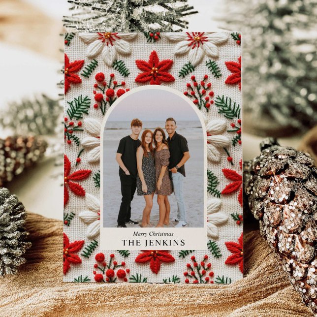Elegant Christmas Photo Arch  Holiday Card (Merry Christmas Family Photo Greeting Card)