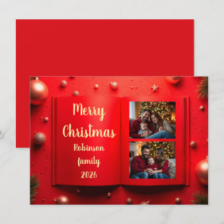 Elegant Christmas photo card 2027