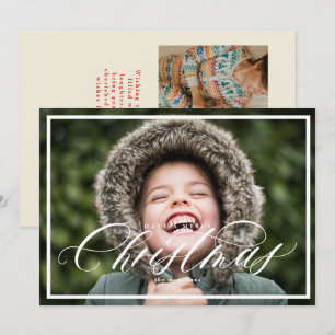 Elegant Christmas Photo Card with 2 Photos
