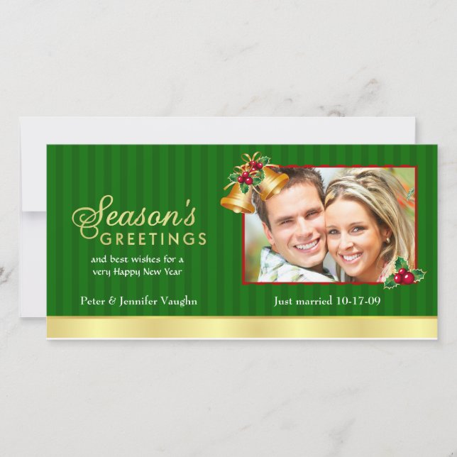 Elegant Christmas Photo Cards (Front)